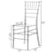 Fabulaxe Modern Acrylic Stackable Chiavari Dining Chair, Clear Party Chair, Crystal Acrylic Chair QI004658.CL - alternate 6